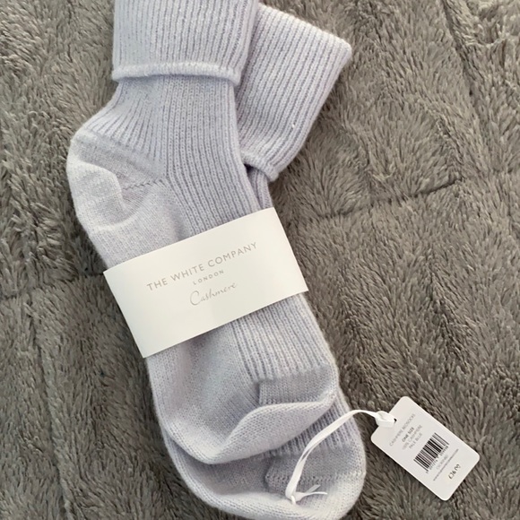 white co cashmere socks